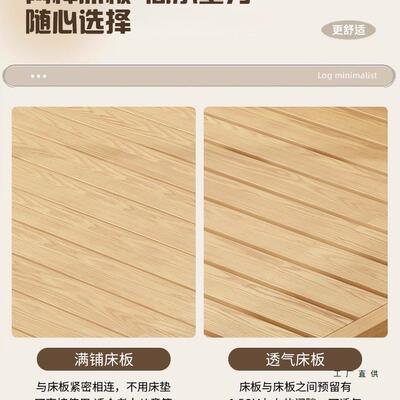 实木床1.5米双现人床经济型代简约1租.8米出床房简易单985人床1.2