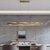 轻奢7310简吊灯现代简卧约圆环餐厅极灯灯仿铜客厅吊灯设计师时尚