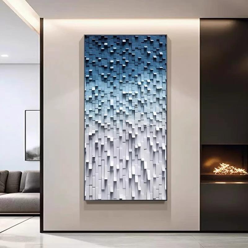 抽象立ITX体感玄装饰画现代轻关奢楼梯正对门壁画色咖间走廊过道