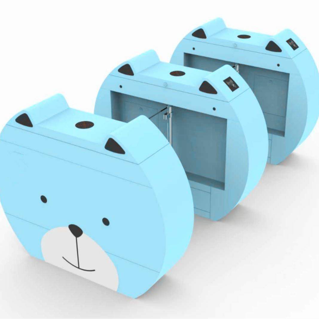 统幼儿园门学禁接送系儿童闸机人脸识别刷无品牌/卡推游乐场校小