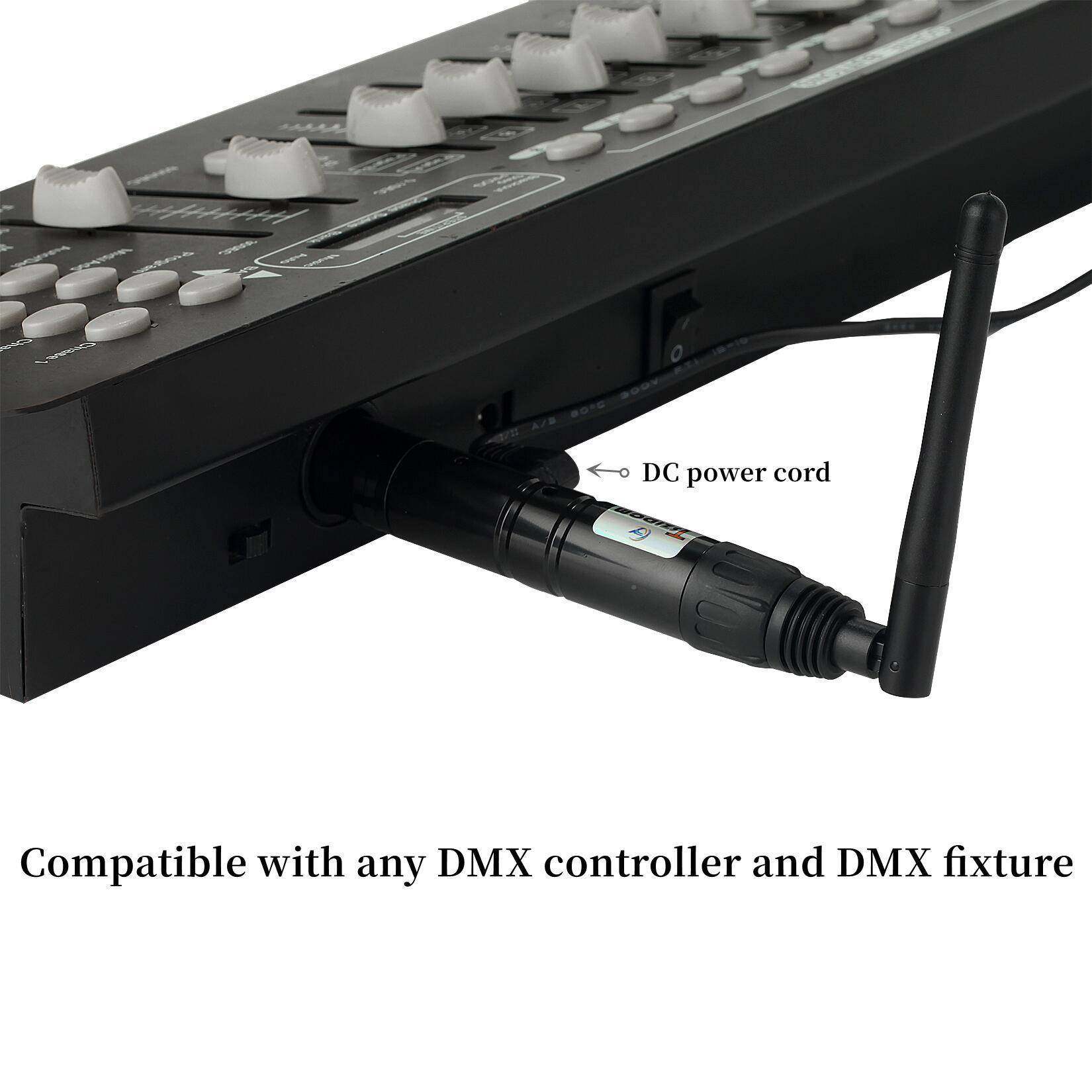 2.4无线dmx5发12收器dmx发射YXE-547器g无线收信号接器dmx512控制