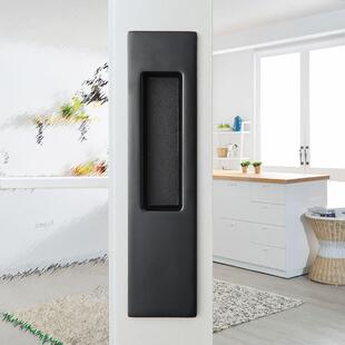 移门暗手黑色IFW通用长方形滑拉动门嵌入式木门暗拉把手推门暗扣