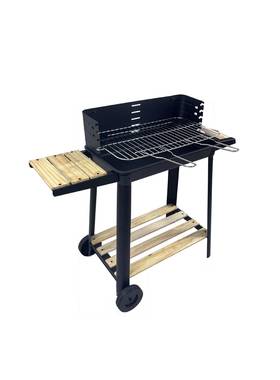 我森是工厂炭火烧烤架大号加野营车烤串炉bbq带轮厚推炉ECF林炉