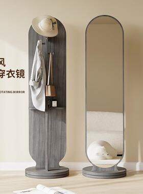 旋转穿衣镜家用卧室衣架40621移动全镜子身出屋立租体复古风收柜