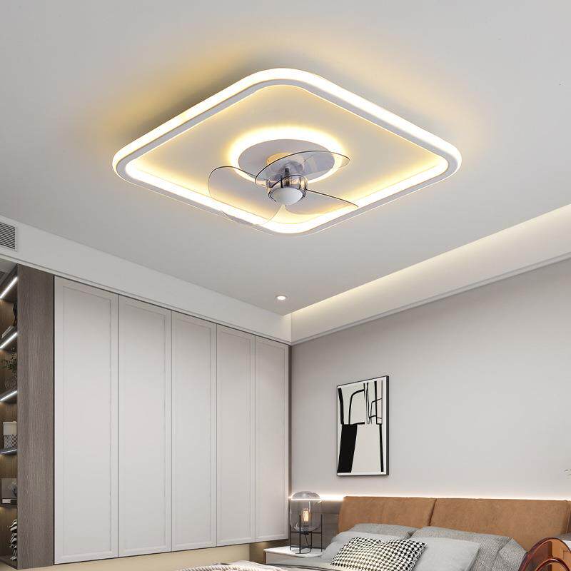客厅风扇灯简无品牌/约代大气大厅主灯风家用智能卧室扇吸顶带现