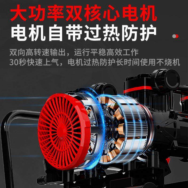 成气空压机小型空气压缩泵机充气无油静音220V木IIS锐工喷漆冲气