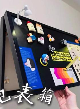 DjDB6nispy磁吸款黑电箱遮丑配电表箱遮挡装饰画免打孔板新冰箱贴