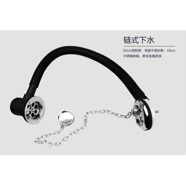 陶瓷伸浴缸水管配旋转式下排水器70215铜塑料缩件下水器