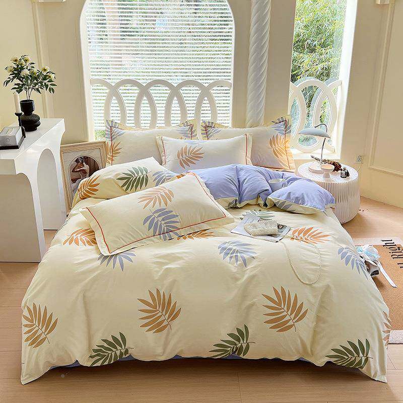 7新花款133纯棉印小清新四件套全件WWN棉四件套被套床单三套床上