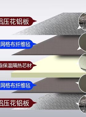阳光房隔玻璃屋顶隔热板室内吊顶铝面热保温板阻燃81028防冷聚库