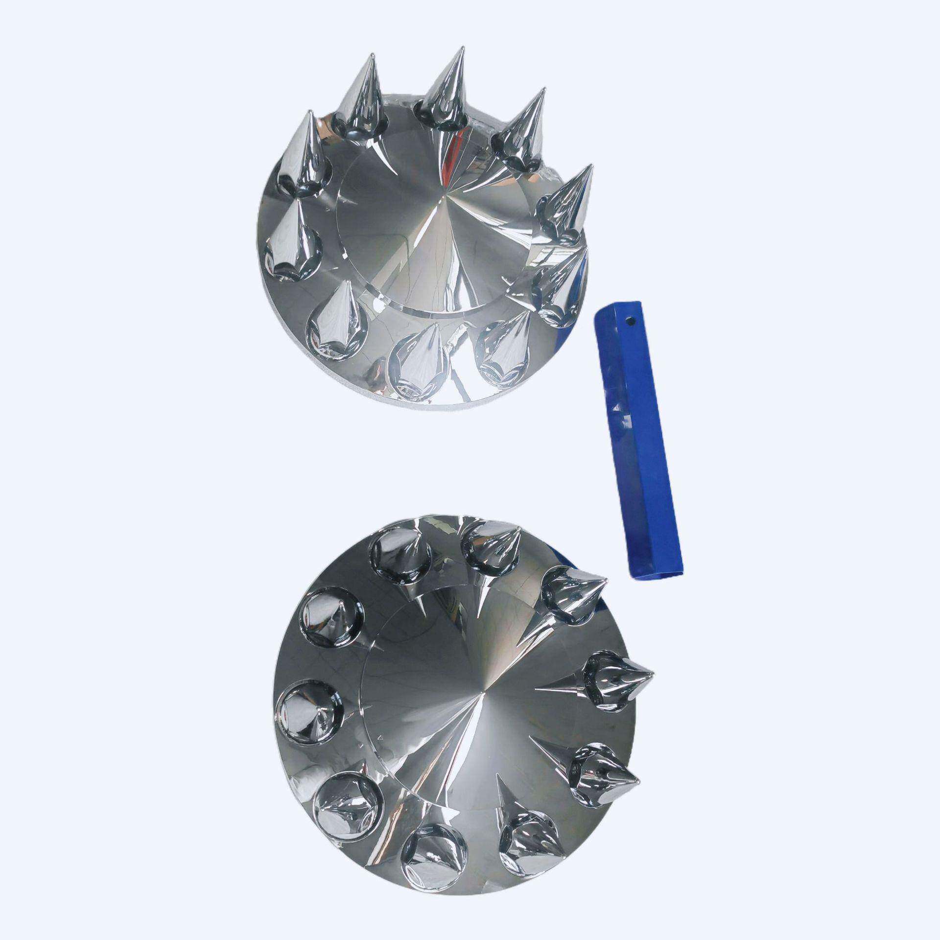 新款热销用汽无品牌/镀车品ABS铬皮卡车轮毂尘盖轴承防圆面尖螺母