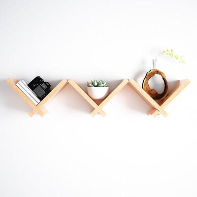 木逸实V型置物架客厅电视上置物54587架搁家板卧墙室壁挂书架墙面