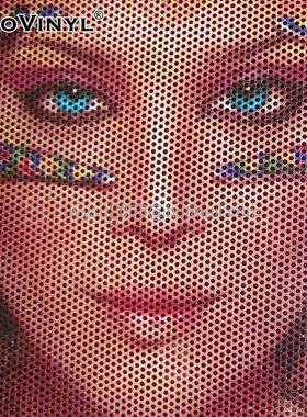 白面饰黑底单透可喷绘膜镭射弱VUD炫彩单透溶广剂打印膜告装膜