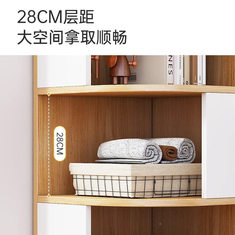 书架置物架落转角缝窄储物柜F77MMH9M子地客厅靠墙多收层书柜家用