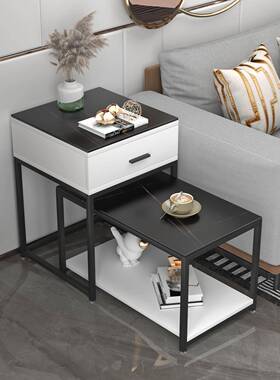 板边几茶几18917床头小桌子可岩伸边缩移动轻奢客厅角几沙发小边