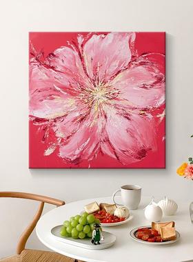 丰大红装色顺立体花朵手绘油画头现56070代花卉喜庆结婚用饰客厅