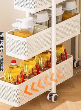 多层置架窄缝DFQ1111隙柜厨房置夹物架落地冰小箱推车卫生间抽物