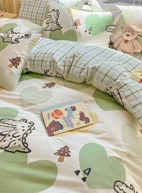 小新纯棉单床上27216四件套全棉夏季新款清学生宿舍被罩套亲肤床