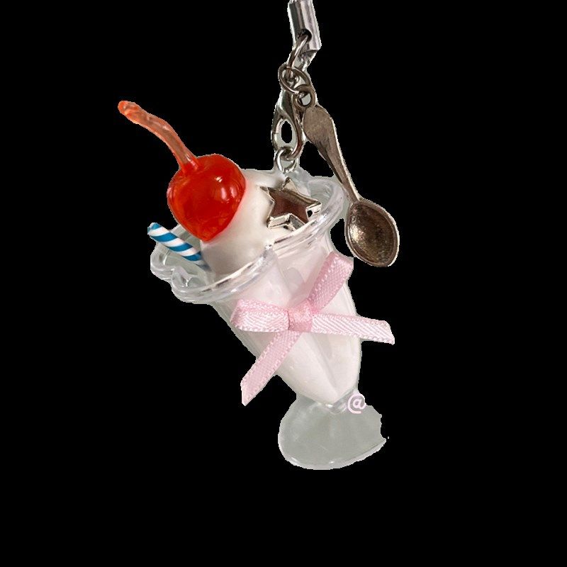 不想洗澡手作奶油樱桃圣代冰淇淋挂件手机链包包挂饰可爱甜美Y2K,节庆用品/礼品,钥匙链,淘宝优惠券,粉丝福利购,淘宝优惠卷