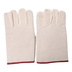 10双帆布手套双层全衬机械工作耐磨掌心加厚劳保工作手部防护搬运