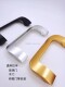 全实心氧化铝 饭店包厢木门办公室隔断门拉手银色 无框玻璃门把手