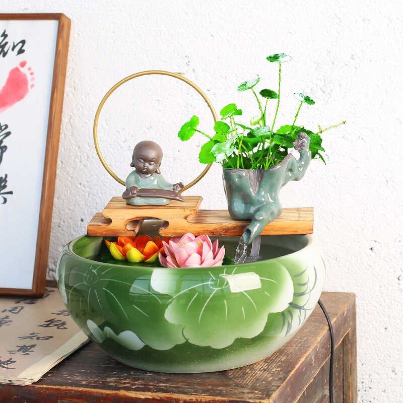 鱼缸水循环流水配件一体装饰品套装增氧造景摆件圆形家用古法养鱼,家居饰品,流水摆件,淘宝优惠券,粉丝福利购,淘宝优惠卷