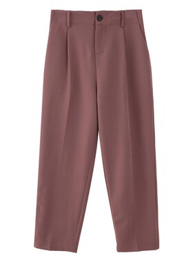 大码女装2025年春装高腰深紫色胖mm遮胯显瘦梨型身材微胖西装裤子