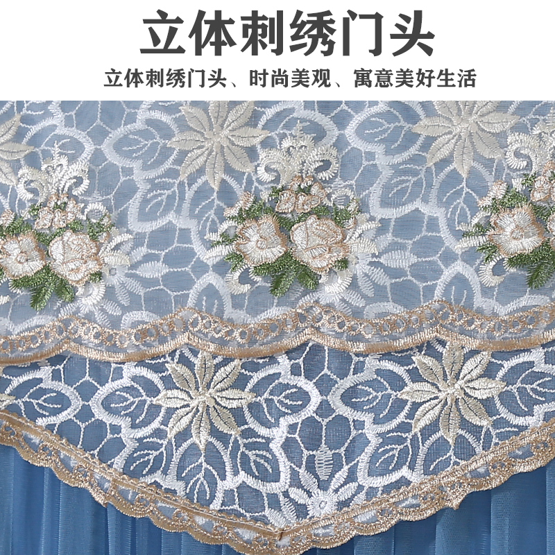 纱门帘半帘短帘家用卧室免打孔卫生间伸缩杆半截玄关隔断帘新中式