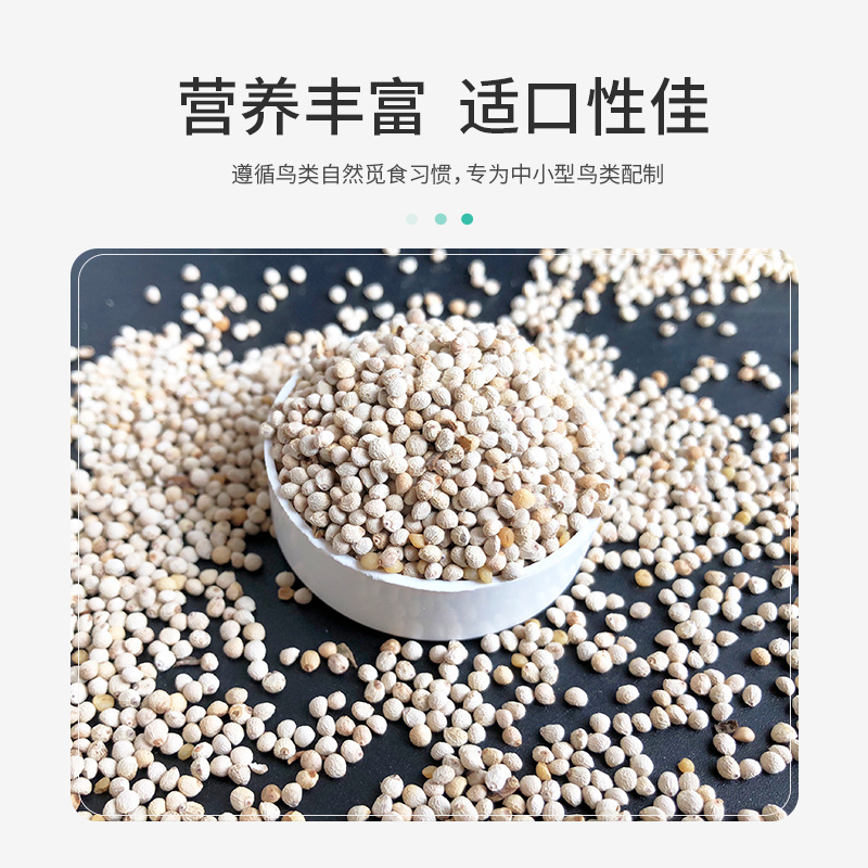 鹦鹉饲料鸟粮白苏子珍珠鸟文鸟画眉鸟食白苏籽仓鼠宠物零食一斤装