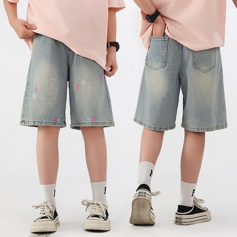 胖女童加肥加大牛仔裤2024夏季新款胖女孩大码童装宽松休闲五分裤,童装/婴儿装/亲子装,儿童牛仔裤,淘宝优惠券,粉丝福利购,淘宝优惠卷