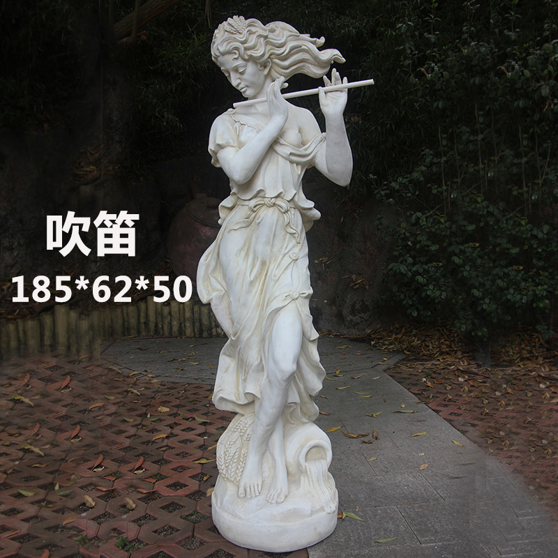 欧式音乐仕女雕塑大件天使落地人物摆件户外庭院装饰大堂艺术品