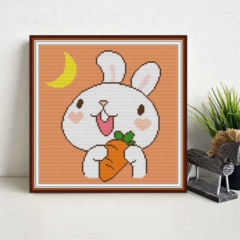 小件简单绣十字绣十二生肖属相兔猴猪牛学生初学新款卡通手工线绣