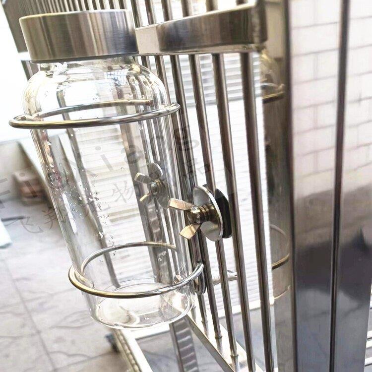 龙猫兔子鹦鹉专用水壶架高硼硅玻璃撞针滚珠悬挂饮水器自动喂水壶