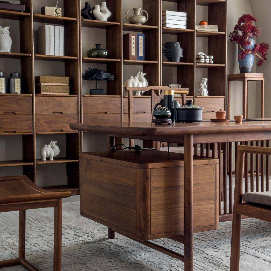 新式北美黑胡桃木茶桌宋式无品牌/美学办茶公室茶桌椅茶室台实木,基础建材,脚轮/万向轮,淘宝优惠券,粉丝福利购,淘宝优惠卷