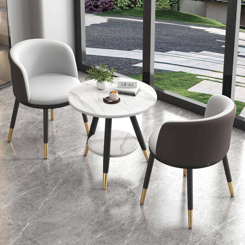 阳茶桌椅组合小圆台桌茶几椅子三件椅套装宾馆洽谈接休待闲桌TCL