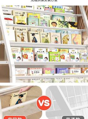 儿童书架收本架FS759621移动玩具纳架宝宝书柜置物架子落绘层地多