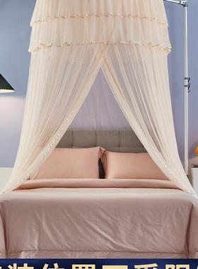 蚊帐单人床家用202室F9587SJ5新卧吊顶支款架5公主风免安装儿童