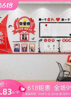 613企业文化F767J677员K工风采照片墙销绩业办售公司室装饰公告栏