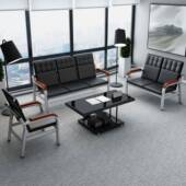 长办公沙发茶几组QGK合条椅连排长座椅候诊排椅三人位椅接待室沙