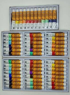 料中7ml色加791量国画水粉水彩颜多套装美术初学者用品画画手绘环