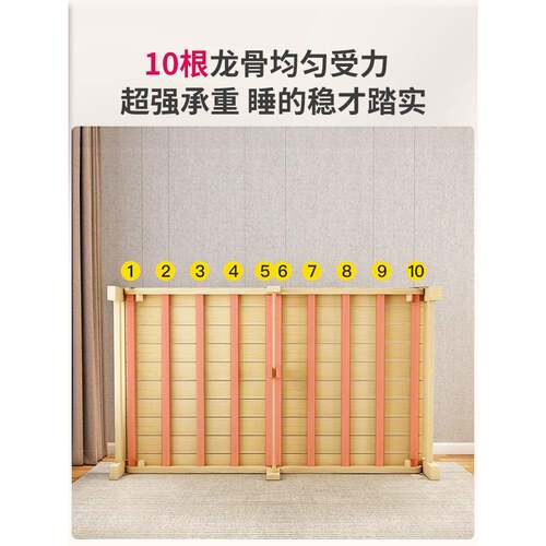 折床实木小90cm床单人办公室午休床家用1.2米硬板木叠质床UET租房