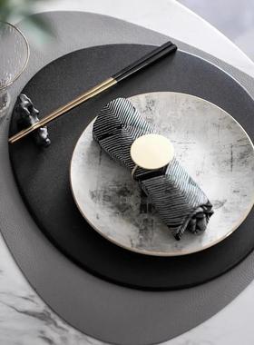 新式样板MUN房间餐墨具套装摆台软装摆饰中品餐桌件灰绿色餐盘