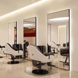 网红发廊用美发店子带灯落专地剪发烫染镜台理发店挂墙体镜无品牌