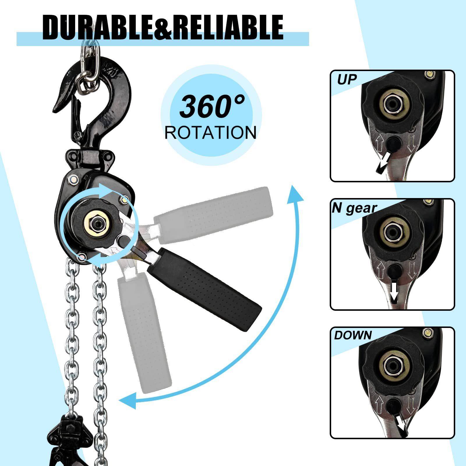 手扳葫芦迷你型吊葫手动微芦拉紧线器0.2SVK5/手0.5吨手摇便携起