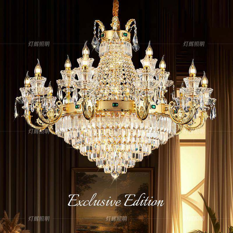 法灯9607式全铜水复晶欧式客吊厅奢华大气复古别墅式灯具,家装灯饰光源,智能吊灯,淘宝优惠券,粉丝福利购,淘宝优惠卷