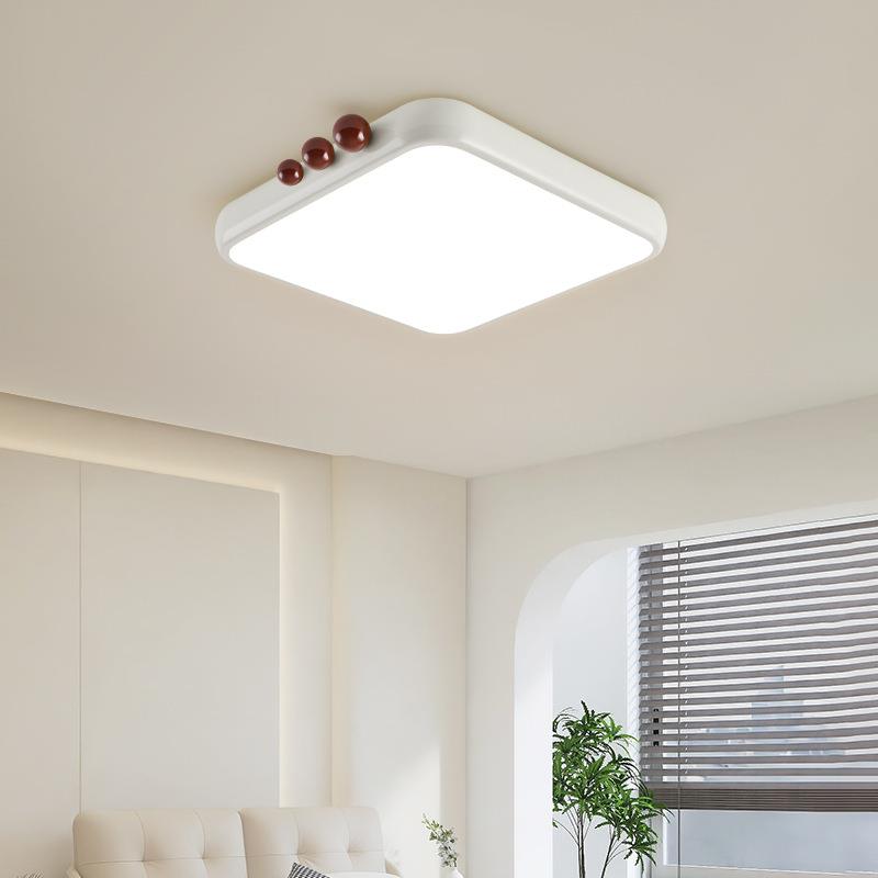 大观卧室灯新款23585现代简5约法式小奶护园眼儿童房间超薄豆吸顶