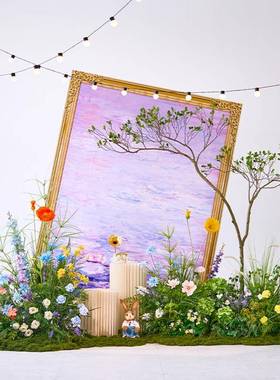 仿件真绿植TBK6A0kn仿造真花造景装饰服装花店场景布置美陈假摆室