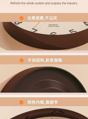 石英家意用客厅钟时钟室钟表静音卧创挂表2FKJ76TT8025新款挂墙挂