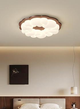 原木风泡泡云油朵吸顶灯主卧室房灯54425简间约现代奶童儿房LED护