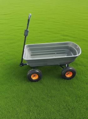 农用具园花工具车绿色载991重斗手翻推车田园工车翻斗手拉搬运车